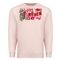 Pale Pink love you forever Premium Sweatshirt - FaDigitalArtStudio