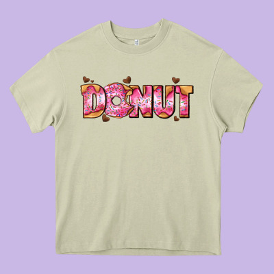 Donut With Donut And Hearts Heavy Core Tee Designed By Adodesignshop