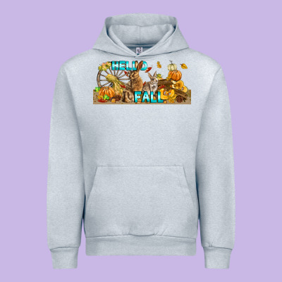 Hello Fall Rabbit Urban Hoodie Designed By Lillyallendesigns