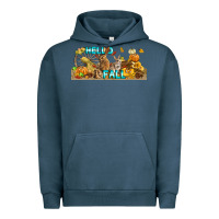 Pigment Midnight Navy Hello Fall Rabbit Urban Hoodie - LillyAllenDesigns