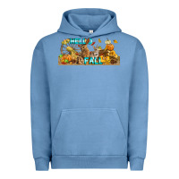 Pigment Pebble Blue Hello Fall Rabbit Urban Hoodie - LillyAllenDesigns