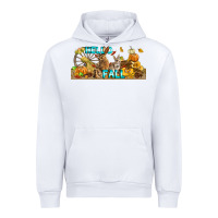 White Hello Fall Rabbit Urban Hoodie - LillyAllenDesigns