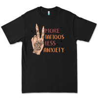 Black more tattoos less anxiety Premium Tee - MaliasSmallBusiness