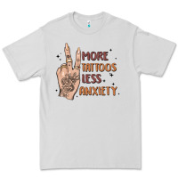 Dove Grey more tattoos less anxiety Premium Tee - MaliasSmallBusiness