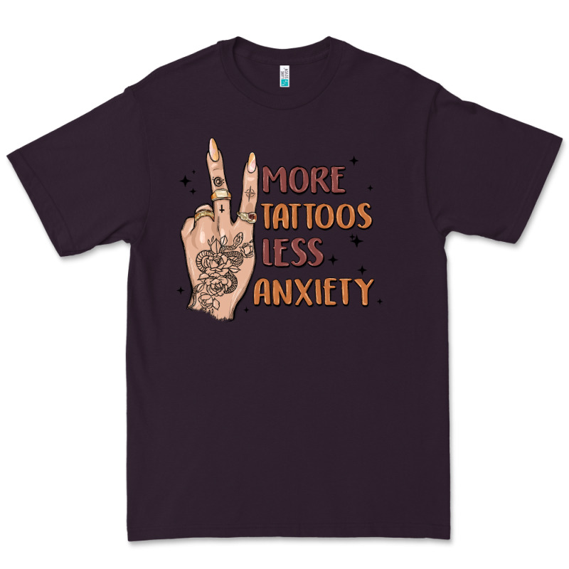 More Tattoos Less Anxiety Premium Tee by MaliasSmallBusiness | Teevron