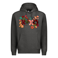 Charcoal Heather Rooster Valentine's Day xoxo Premium Hoodie - FaDigitalArtStudio