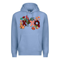 Colony Blue Rooster Valentine's Day xoxo Premium Hoodie - FaDigitalArtStudio