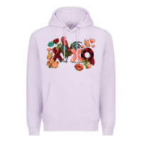 Lilac Rooster Valentine's Day xoxo Premium Hoodie - FaDigitalArtStudio