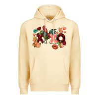 Pina Colada Rooster Valentine's Day xoxo Premium Hoodie - FaDigitalArtStudio