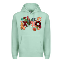 Seafoam Rooster Valentine's Day xoxo Premium Hoodie - FaDigitalArtStudio