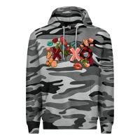 Slate Camo Rooster Valentine's Day xoxo Premium Hoodie - FaDigitalArtStudio