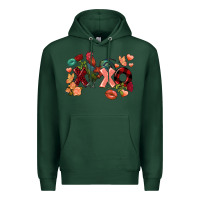 Sports Green Rooster Valentine's Day xoxo Premium Hoodie - FaDigitalArtStudio