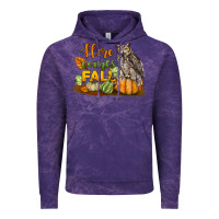 Cloud Purple Here Comes Fall Owl Vintage Hoodie - LillyAllenDesigns