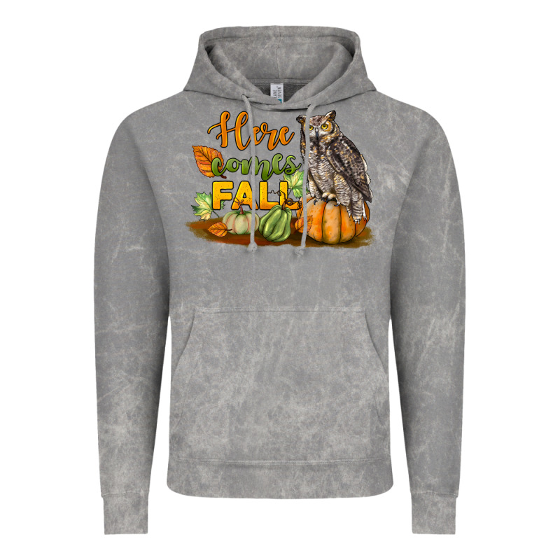 Here Comes Fall Owl Vintage Hoodie by LillyAllenDesigns | Teevron