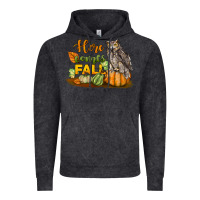 Vintage Black Here Comes Fall Owl Vintage Hoodie - LillyAllenDesigns