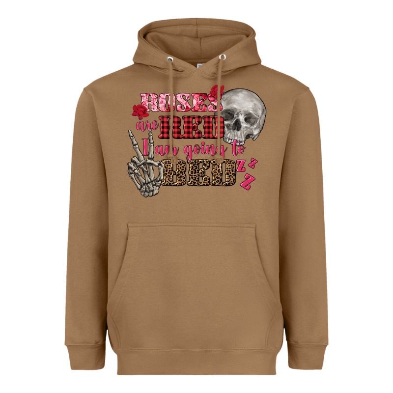 Valentine's Day Roses Are Red I Am Going To Bed Heavyweight Hoodie by FaDigitalArtStudio | Teevron