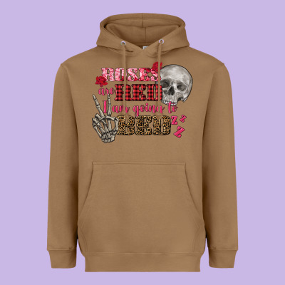 Valentine's Day Roses Are Red I Am Going To Bed Heavyweight Hoodie Designed By Fadigitalartstudio