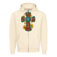 Sandshell gemstone sunflower leopard cross Zipper Hoodie - OliviaCreatesArt