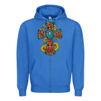 True Royal gemstone sunflower leopard cross Zipper Hoodie - OliviaCreatesArt