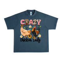 Midnight Navy crazy chicken lady Urban Heavy Tee - Artiststas