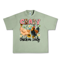 Oil Green crazy chicken lady Urban Heavy Tee - Artiststas