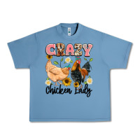 Pebble Blue crazy chicken lady Urban Heavy Tee - Artiststas