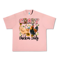 Salmon crazy chicken lady Urban Heavy Tee - Artiststas