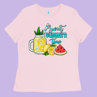 Sweet Summer Time No Background Ladies Tee Designed By Jasminsmagicworld