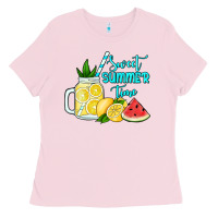 Bubblegum Pink sweet summer time no background Ladies Tee - Jasminsmagicworld