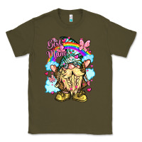 Army Green best mom gnome rainbow clouds butterfly glitter Classic Tee - LillyAllenDesigns