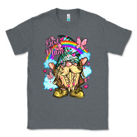 Charcoal Heather best mom gnome rainbow clouds butterfly glitter Classic Tee - LillyAllenDesigns