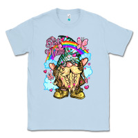 Dusty Blue best mom gnome rainbow clouds butterfly glitter Classic Tee - LillyAllenDesigns