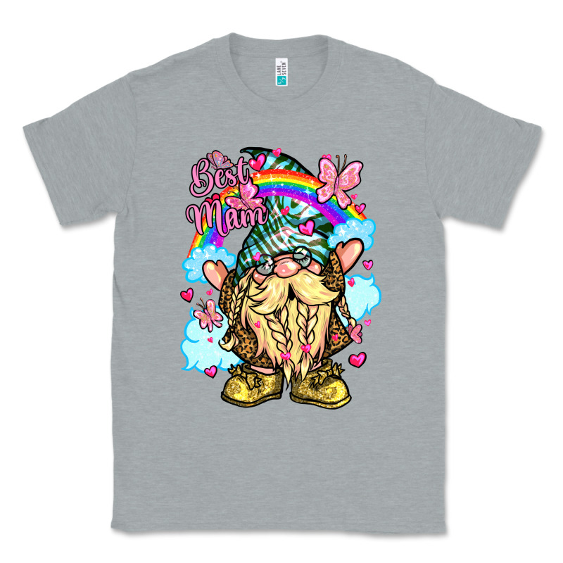 Best Mom Gnome Rainbow Clouds Butterfly Glitter Classic Tee by LillyAllenDesigns | Teevron