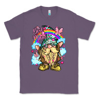 Lavender best mom gnome rainbow clouds butterfly glitter Classic Tee - LillyAllenDesigns