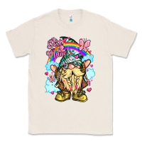Natural best mom gnome rainbow clouds butterfly glitter Classic Tee - LillyAllenDesigns
