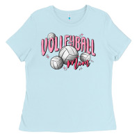Baby Blue volleyball mom Ladies Tee - MaliasSmallBusiness