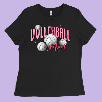 Volleyball Mom Ladies Tee Designed By Maliassmallbusiness