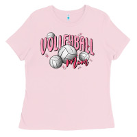 Bubblegum Pink volleyball mom Ladies Tee - MaliasSmallBusiness