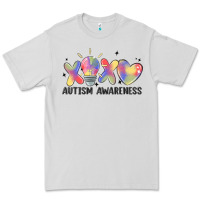 Dove Grey autism awareness Premium Tee - MaliasSmallBusiness
