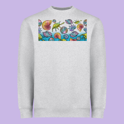 Sea Shells Heavyweight Sweatshirt Designed By Tumblerdesignbyshophia