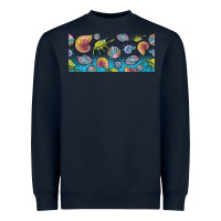 Navy sea shells Heavyweight Sweatshirt - TumblerDesignByShophia