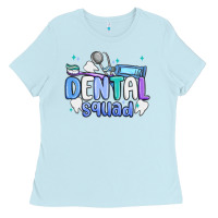 Baby Blue dental squad Ladies Tee - MaliasSmallBusiness