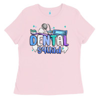 Bubblegum Pink dental squad Ladies Tee - MaliasSmallBusiness