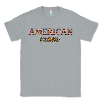 Heather Grey American mom Classic Tee - JahusDesignShop