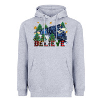 Heather Grey believe polar express christmas trees Heavyweight Hoodie - FaDigitalArtStudio