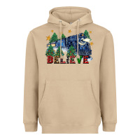 Mushroom believe polar express christmas trees Heavyweight Hoodie - FaDigitalArtStudio