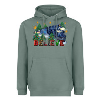 Sage believe polar express christmas trees Heavyweight Hoodie - FaDigitalArtStudio