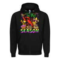 Black tis the season mardi gras olivia Zipper Hoodie - OliviaCreatesArt