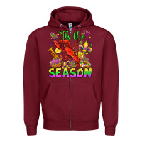 Burgundy tis the season mardi gras olivia Zipper Hoodie - OliviaCreatesArt