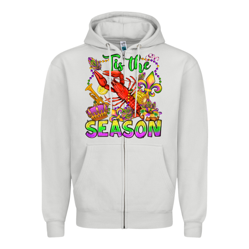 Tis The Season Mardi Gras Olivia Zipper Hoodie by OliviaCreatesArt | Teevron